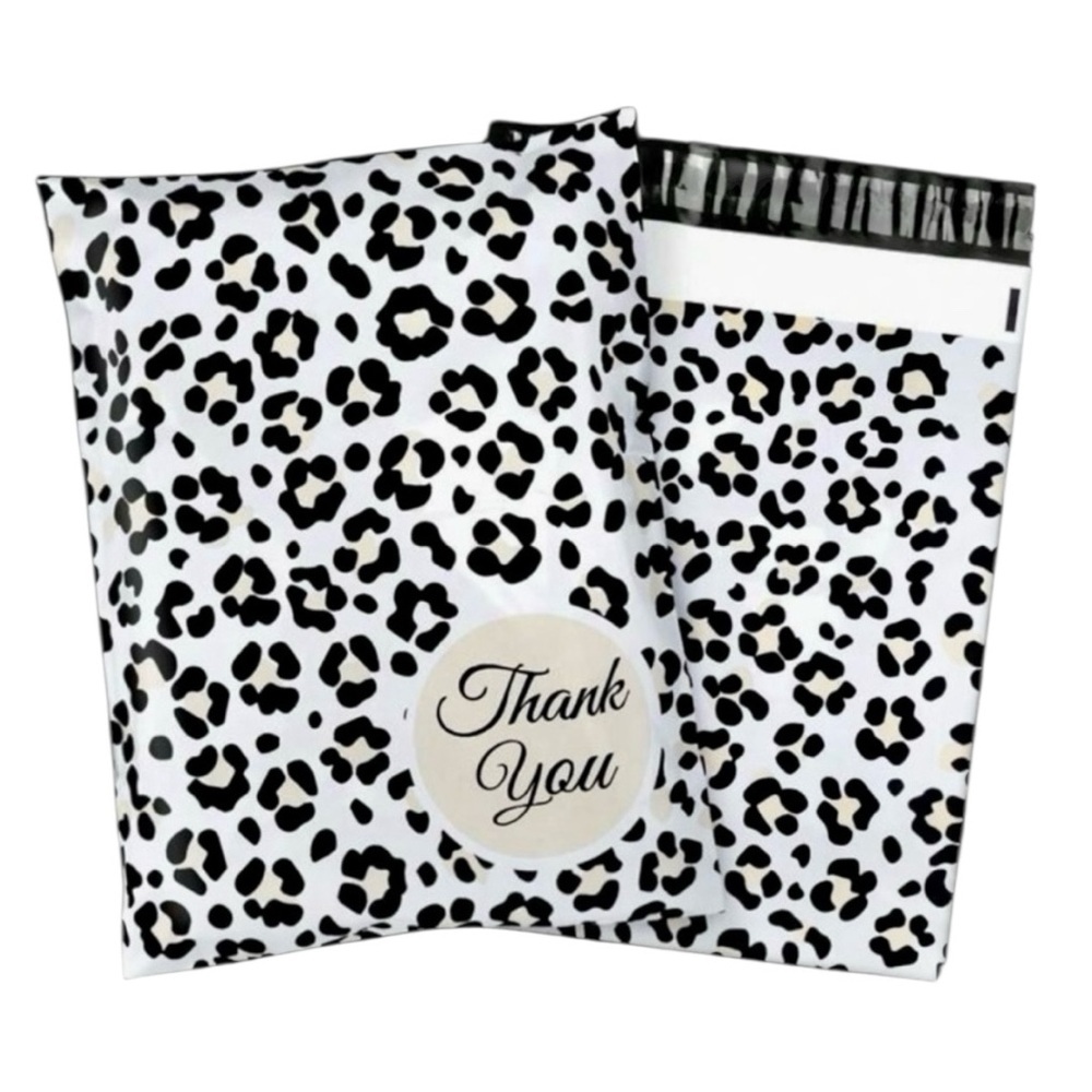 PRICE IS FIRM - Set of 10 Animal Print 10 x 13 ‘Thank you’ Poly Mailer Bags